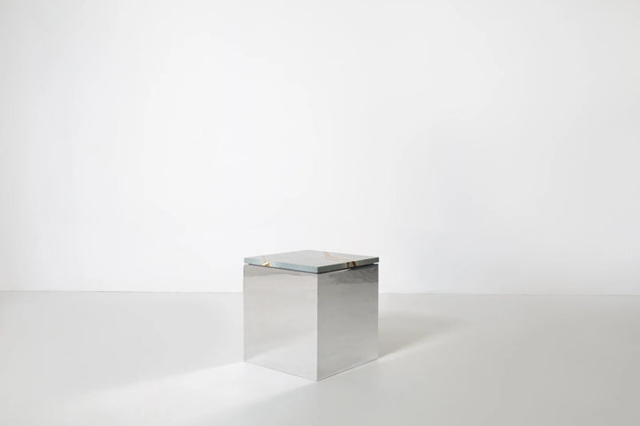Material Studies Cube v.2 - Kalon Studios Tables - Mineral Blue - HORNE