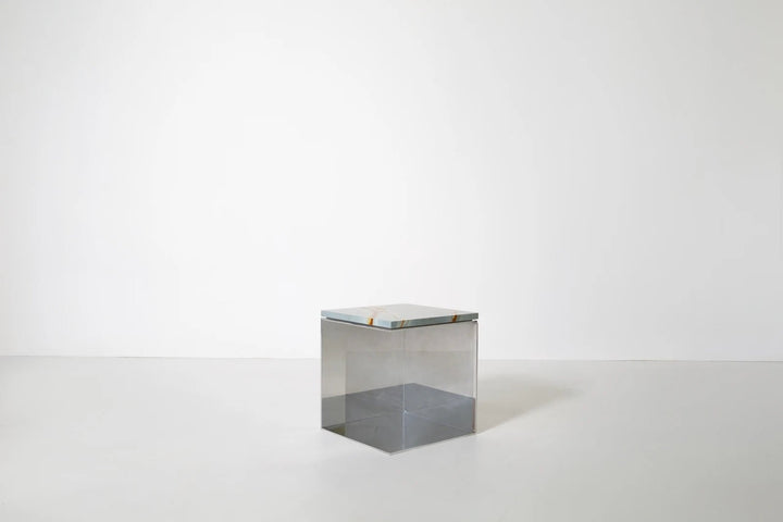 Material Studies Cube v.2 - Kalon Studios Tables - Mineral Blue - HORNE