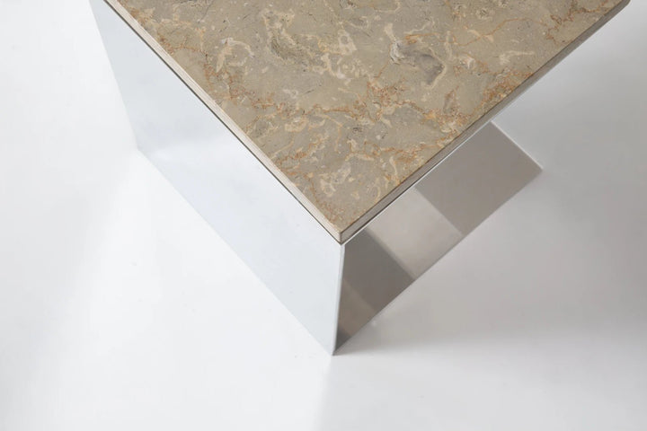Material Studies Cube v.2 - Kalon Studios Tables - Mineral Gold - HORNE