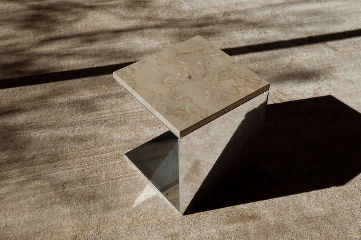 Material Studies Cube v.3 - Kalon Studios Tables - Mineral Blue - HORNE