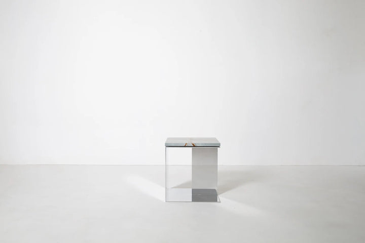 Material Studies Cube v.4 - Kalon Studios Tables - Mineral Blue - HORNE