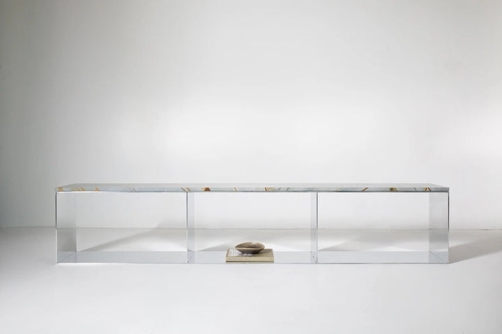 Material Studies II Case Bench - Kalon Studios Stools + Benches + Ottomans - Mineral Blue - HORNE