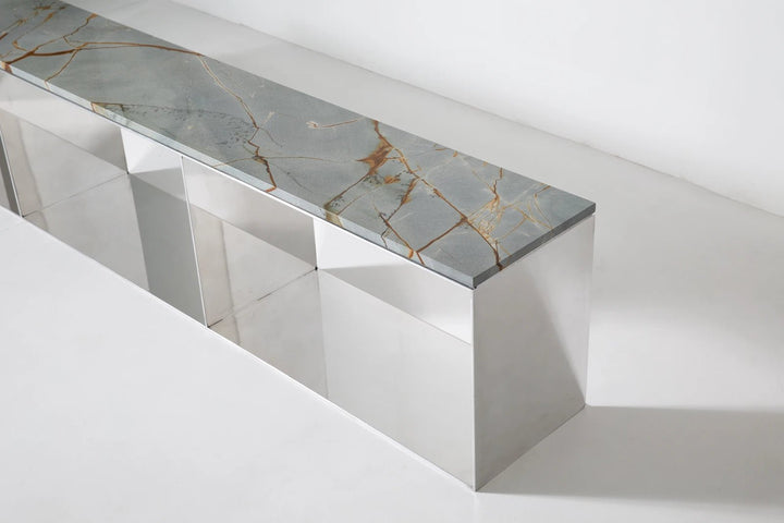 Material Studies II Case Bench - Kalon Studios Stools + Benches + Ottomans - Mineral Blue - HORNE
