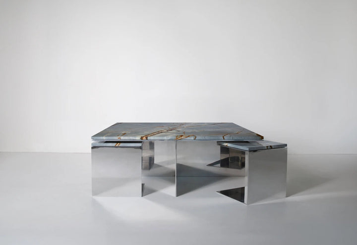 Material Studies II Coffee Table - Kalon Studios Tables - Mineral Blue - HORNE