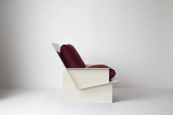 Material Studies Rugosa Chair - Kalon Studios Chairs - Lapis w/ Carmine Cushion - HORNE