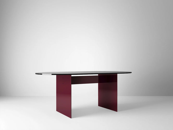 Material Studies Rugosa Dining Table - Kalon Studios Tables - Oxblood - HORNE