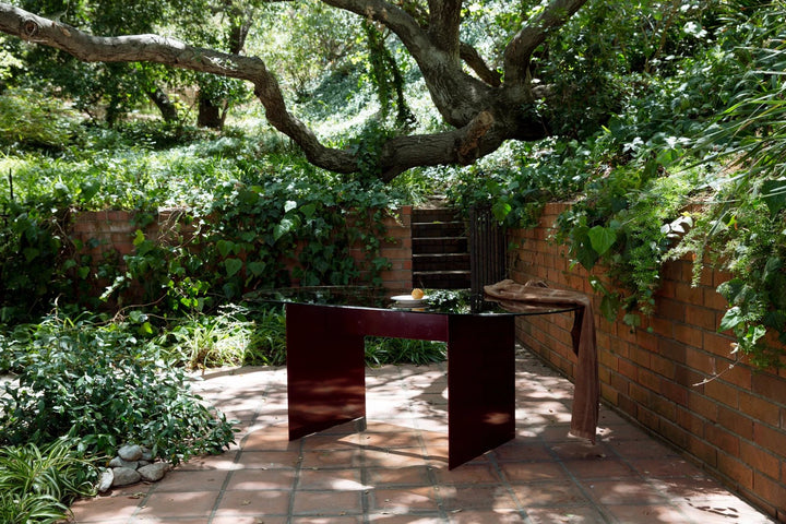 Material Studies Rugosa Dining Table - Kalon Studios Tables - Oxblood - HORNE