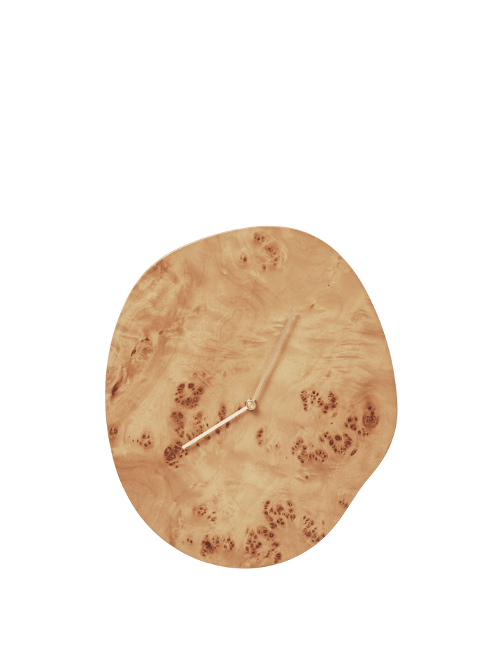 Melt Wall Clock - Natural Burl - Ferm Living Clocks - HORNE