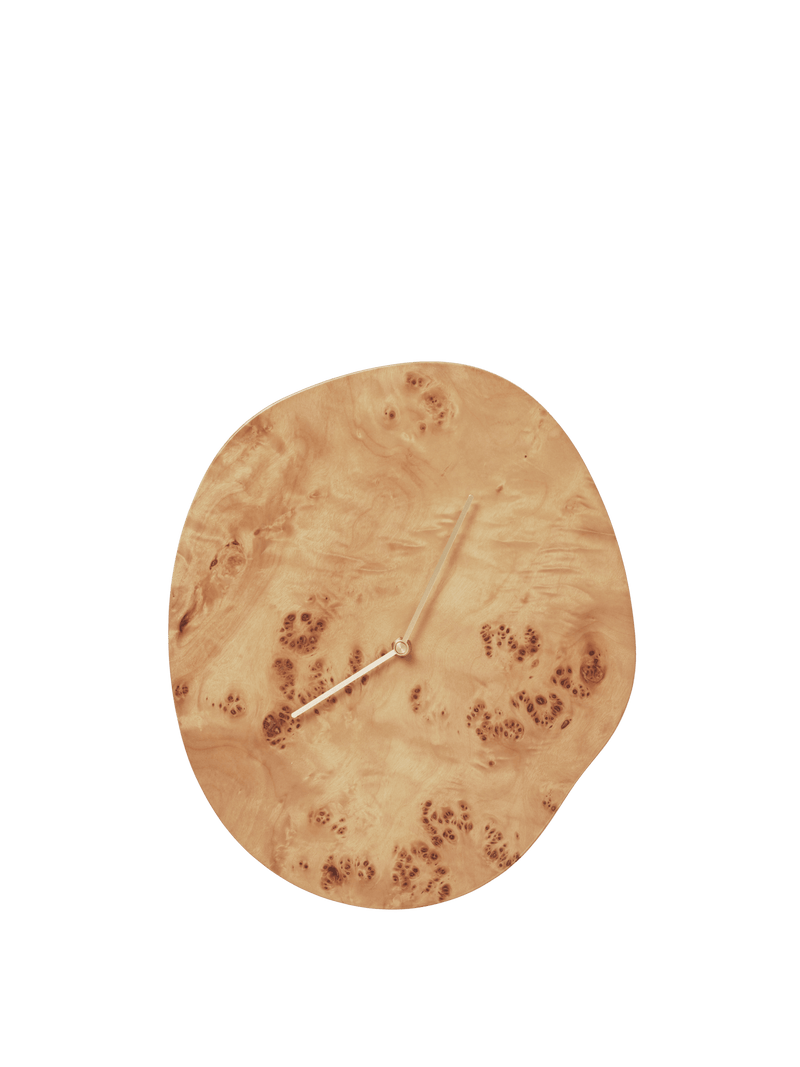 Melt Wall Clock - Natural Burl - Ferm Living Clocks - HORNE
