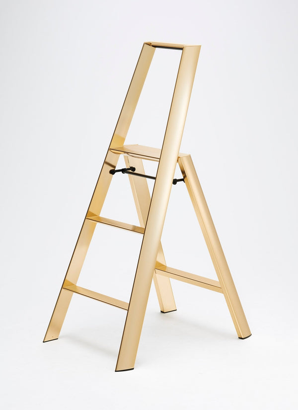 Metaphys Lucano Stepstool 3 - Step - Hasegawa USA Inc - Ladder + Step Stool - Gold - HORNE