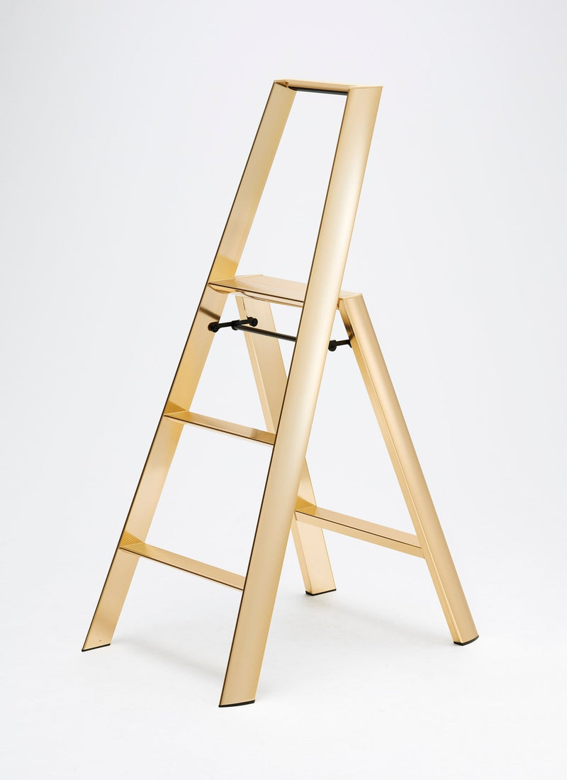 Metaphys Lucano Stepstool 3 - Step - Hasegawa USA Inc - Ladder + Step Stool - Gold - HORNE
