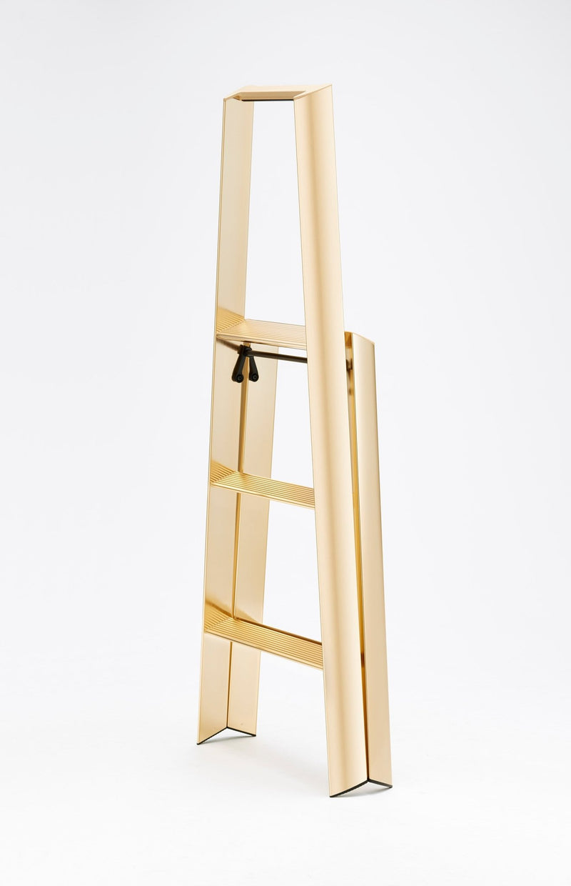 Metaphys Lucano Stepstool 3 - Step - Hasegawa USA Inc - Ladder + Step Stool - Gold - HORNE