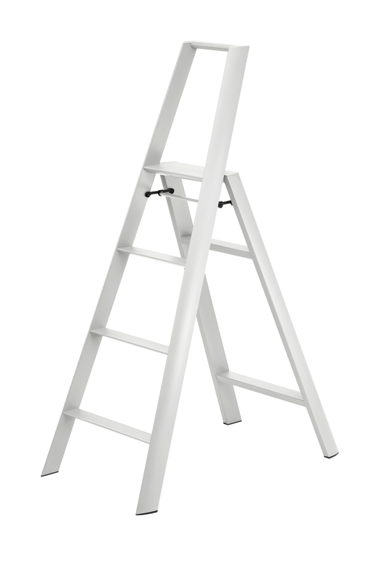 Metaphys Lucano Stepstool 4 - Step - Hasegawa USA Inc - Ladder + Step Stool - Crystal Gray - HORNE