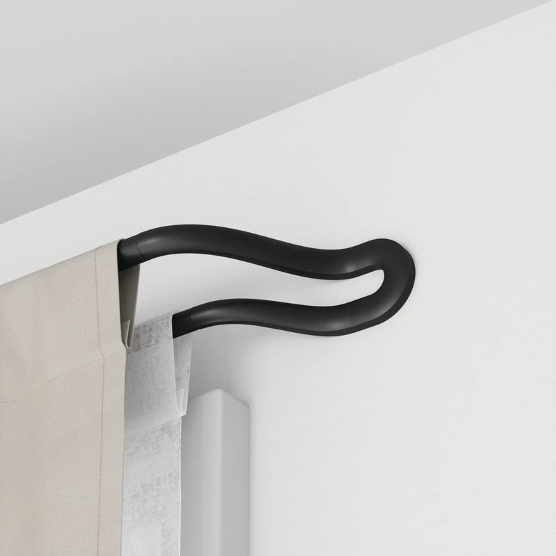 Midnight Blackout Double Curtain Rod - Umbra Bath - Matte-Black - HORNE