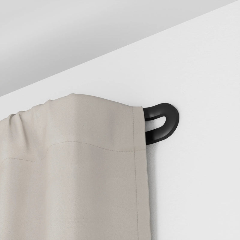 Midnight Blackout Double Curtain Rod - Umbra Bath - Matte-Black - HORNE