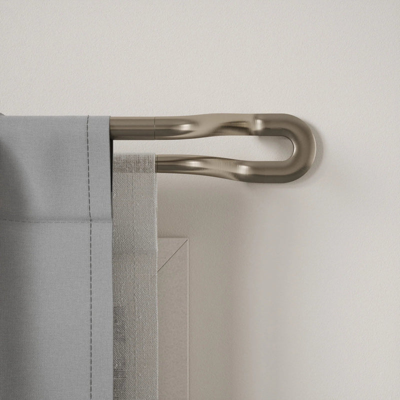 Midnight Blackout Double Curtain Rod - Umbra Bath - Matte-Black - HORNE