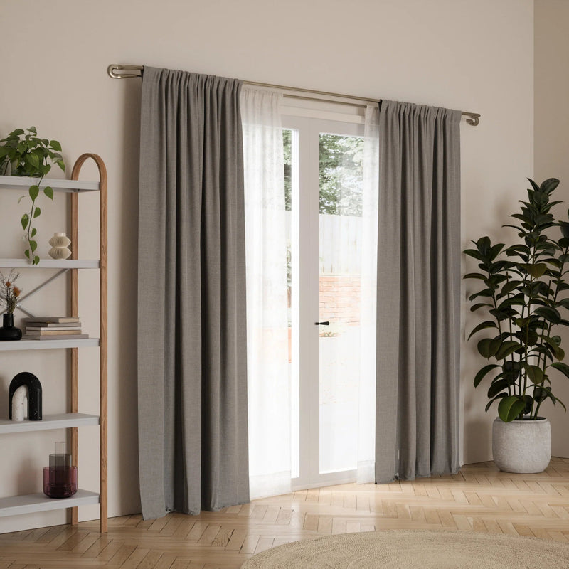 Midnight Blackout Double Curtain Rod - Umbra Bath - Matte-Black - HORNE