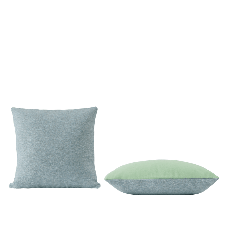 Mingle Cushion - Muuto Blankets + Throws + Pillows - Copper Brown / Light Blue - Square - HORNE