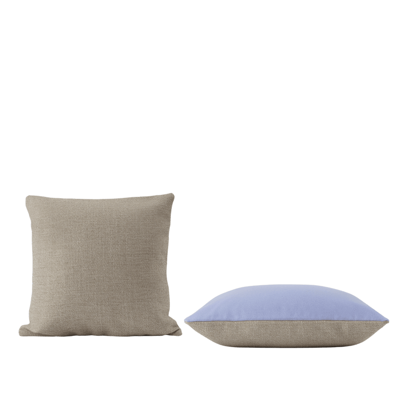 Mingle Cushion - Muuto Blankets + Throws + Pillows - Copper Brown / Light Blue - Square - HORNE