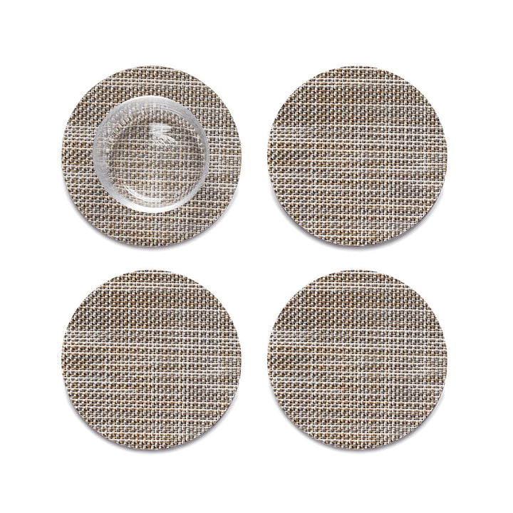 Mini Basketweave Coasters in Soapstone