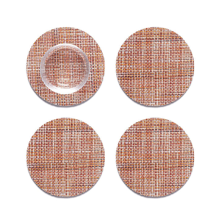 Mini Basketweave Coasters in Cinnamon