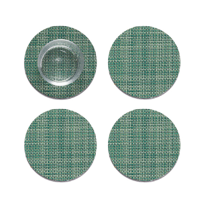Mini Basketweave Coasters in Ivy