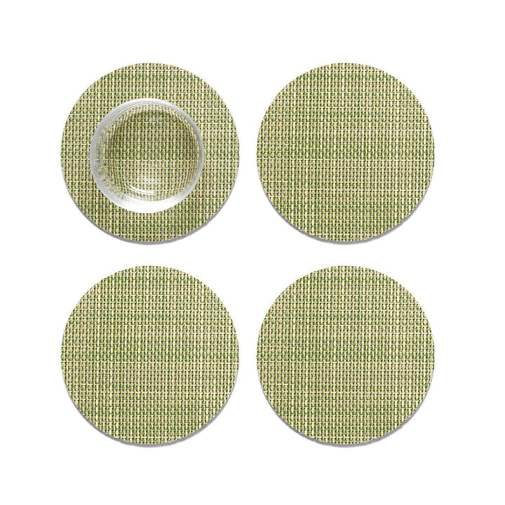Mini Basketweave Coasters in Dill