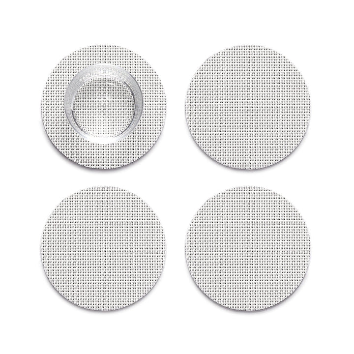 Mini Basketweave Coasters in White