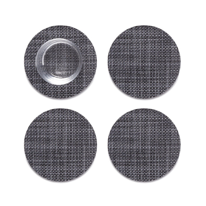 Mini Basketweave Coasters in Cool Grey