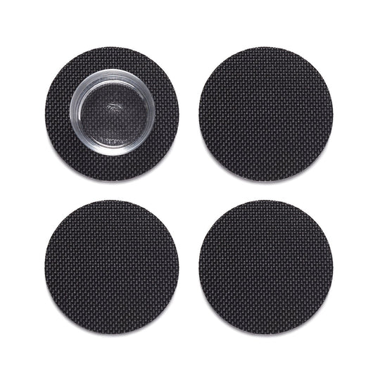 Mini Basketweave Coasters in Black