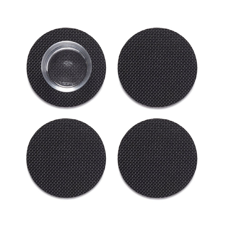 Mini Basketweave Coasters in Black