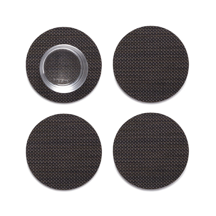 Mini Basketweave Coasters in Espresso