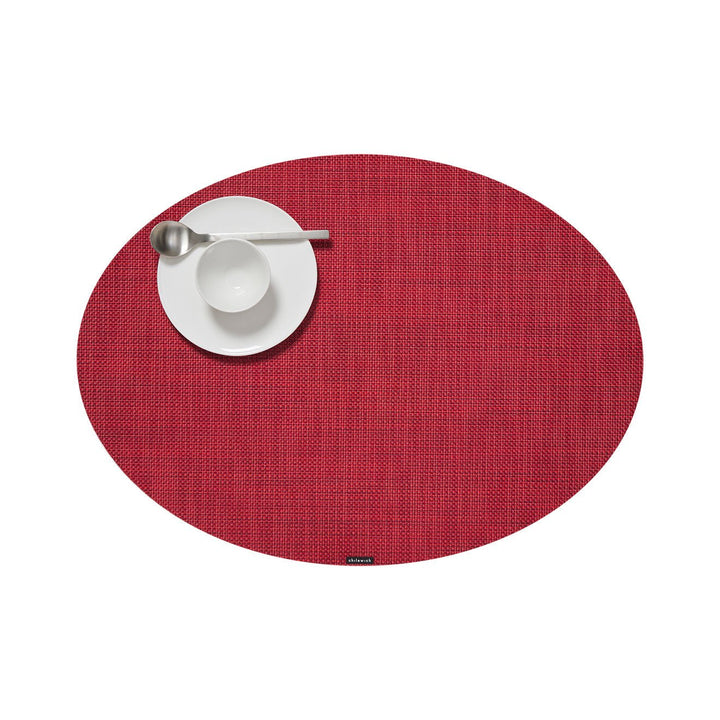 Mini Basketweave Placemat in Scarlet