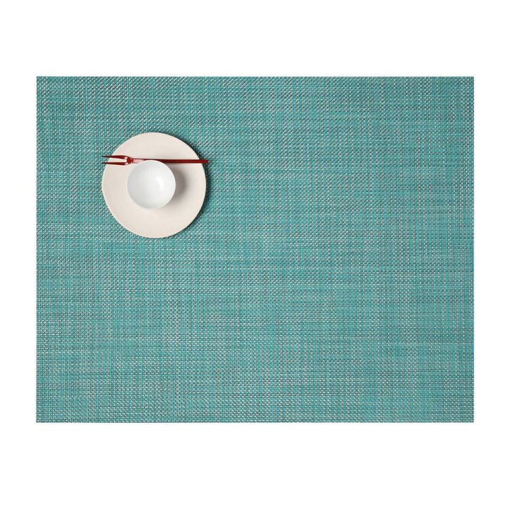 Mini Basketweave Placemat in Turquoise