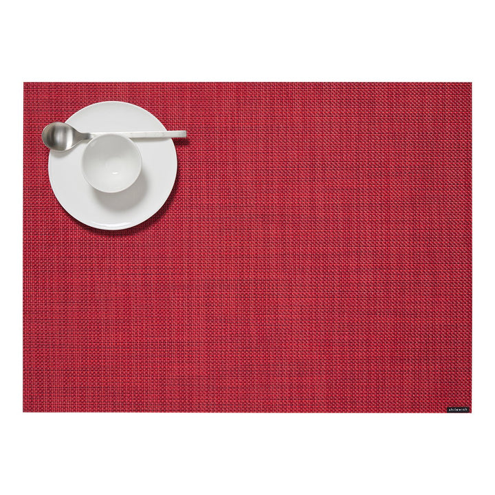 Mini Basketweave Placemat in Scarlet