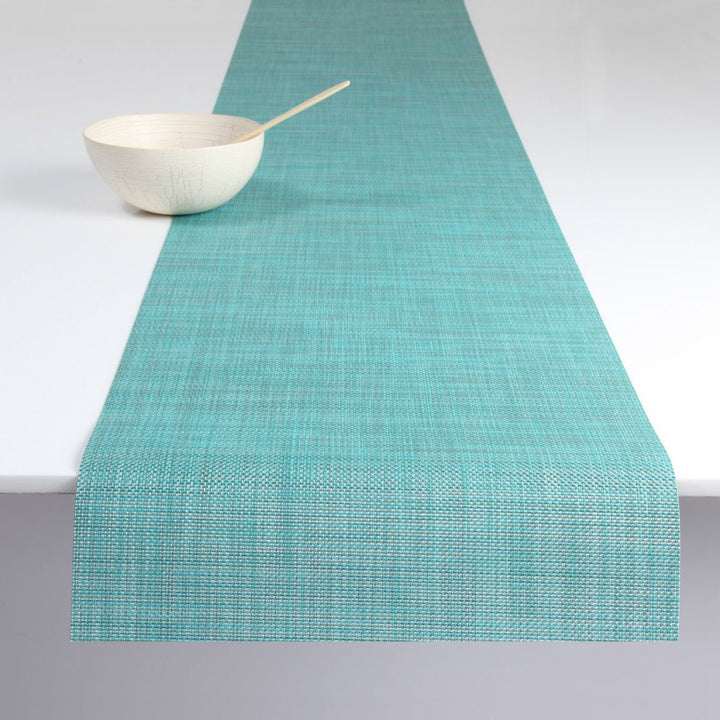Mini Basketweave Table Runner in Turquoise