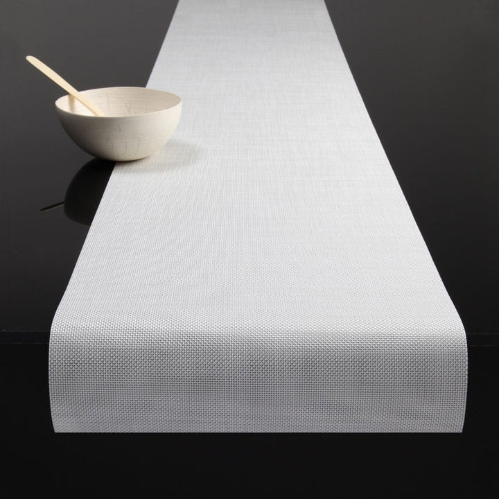 Mini Basketweave Table Runner in White