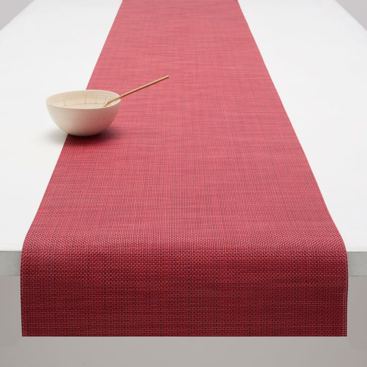 Mini Basketweave Table Runner in Scarlet