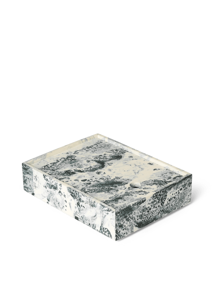 Mist Box - Ferm Living - Storage + Organization - 7.9" x 5.9" - Emerald Off - White - HORNE