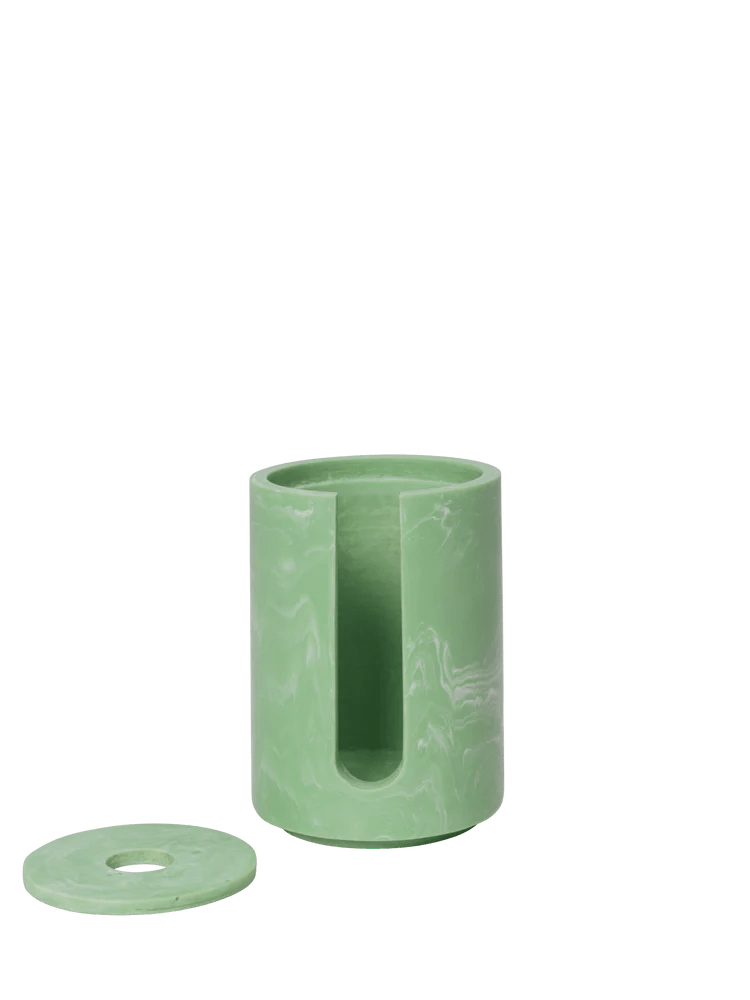 Mist Cotton Pad Holder - Ferm Living Storage + Organization - Charcoal - HORNE