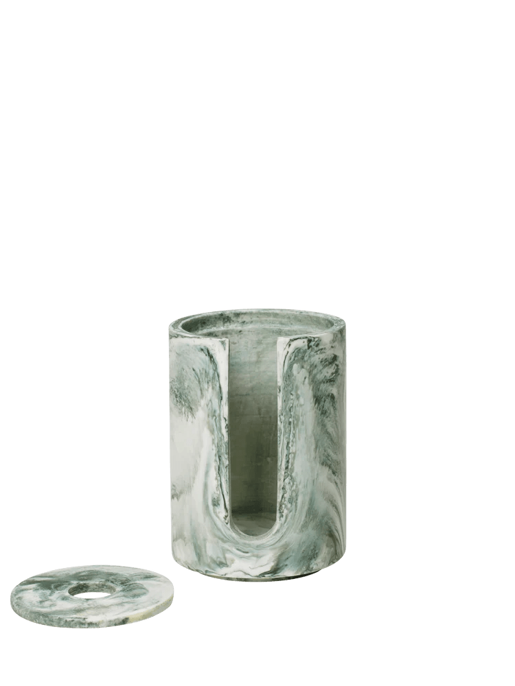 Mist Cotton Pad Holder - Ferm Living Storage + Organization - Charcoal - HORNE