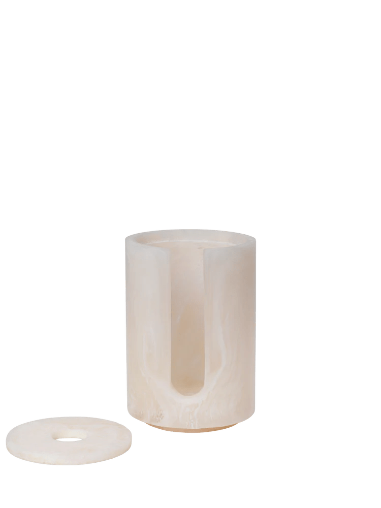 Mist Cotton Pad Holder - Ferm Living Storage + Organization - Charcoal - HORNE