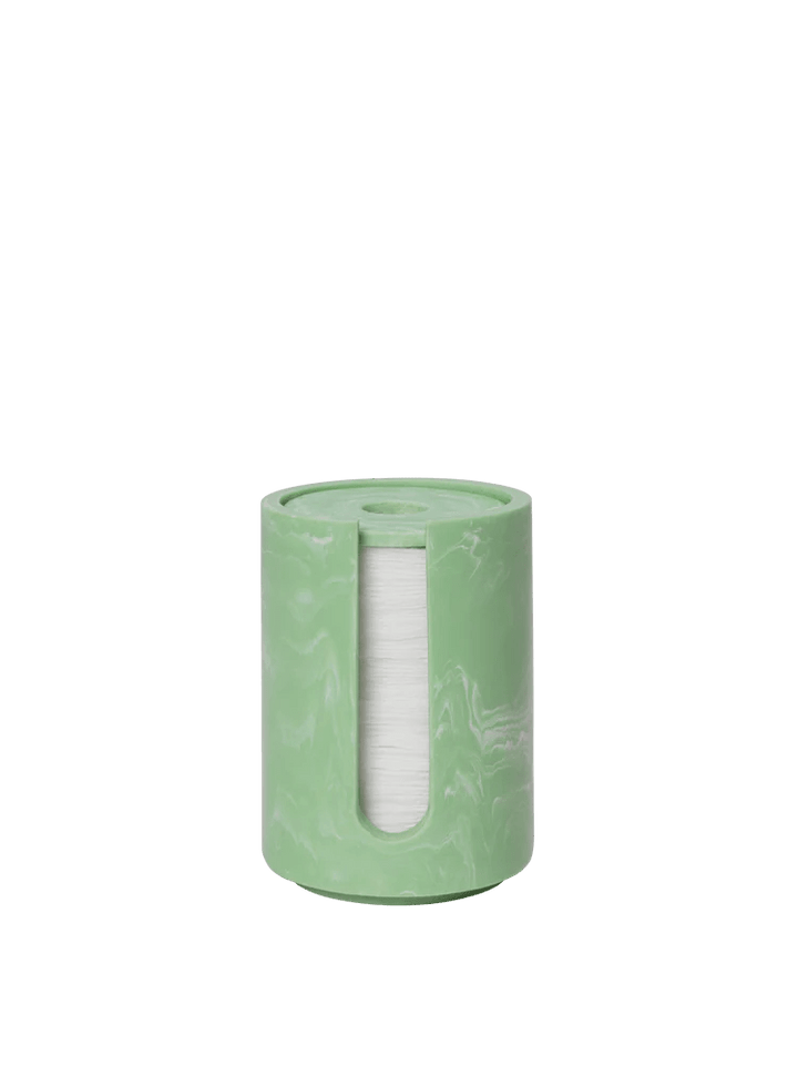 Mist Cotton Pad Holder - Ferm Living Storage + Organization - Seafoam - HORNE