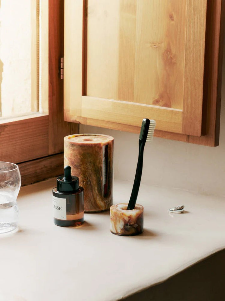 Mist Cotton Pad Holder - Ferm Living Storage + Organization - Sugar Kelp - HORNE