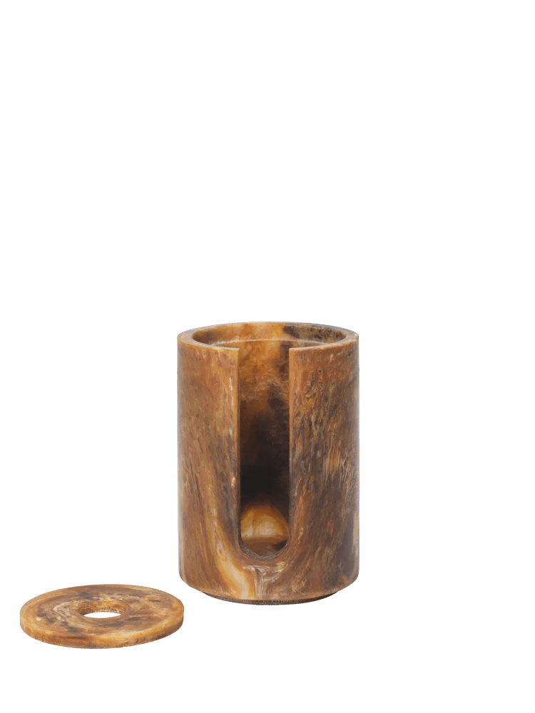 Mist Cotton Pad Holder - Ferm Living Storage + Organization - Charcoal - HORNE