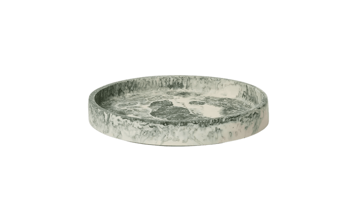 Mist Round Tray - Ferm Living Storage + Organization - Emerald Off - white - Ø20 - HORNE