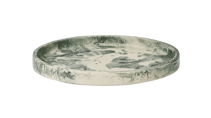 Mist Round Tray - Ferm Living Storage + Organization - Emerald Off - white - Ø30 - HORNE