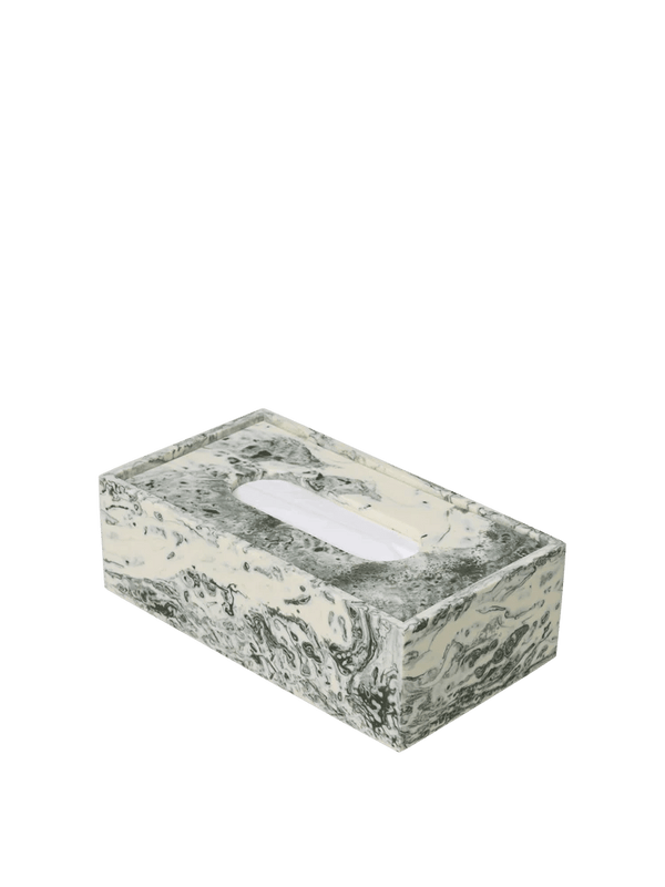 Mist Tissue Box - Ferm Living Storage + Organization - Emerald Off - White - HORNE