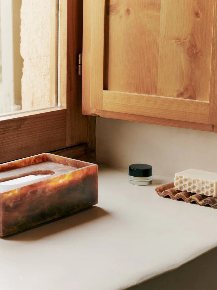 Mist Tissue Box - Ferm Living Storage + Organization - Charcoal - HORNE