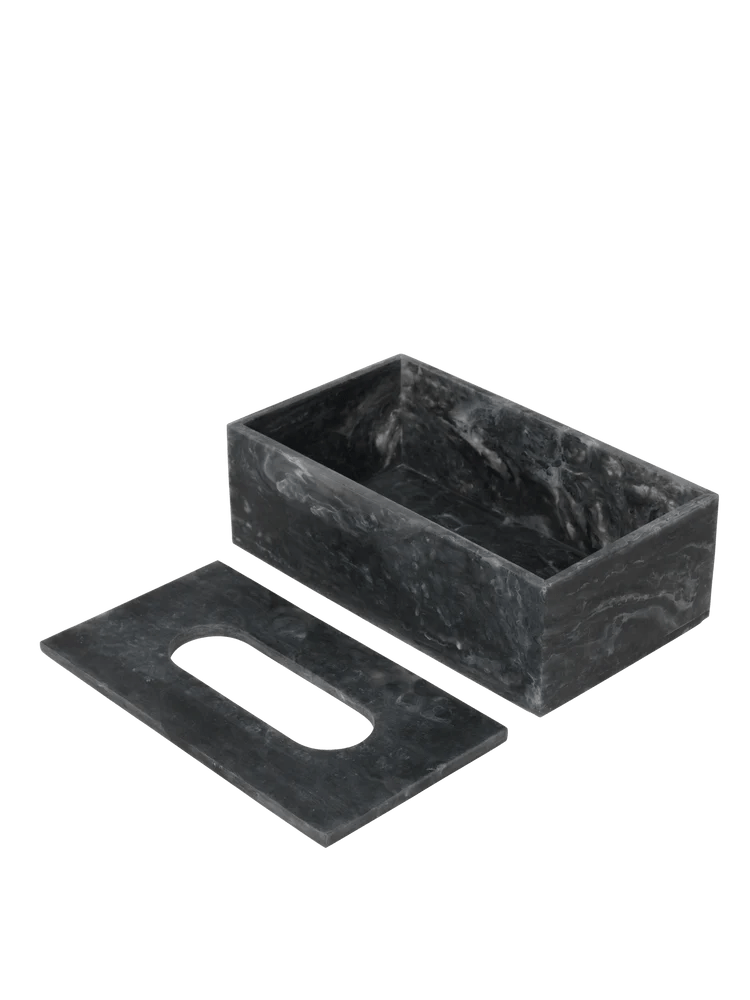 Mist Tissue Box - Ferm Living Storage + Organization - Charcoal - HORNE